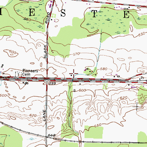 Topographic Map of School Number 2 (historical), NY