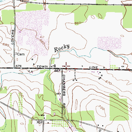 Topographic Map of School Number 3 (historical), NY