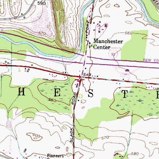 Topographic Map of School Number 12 (historical), NY