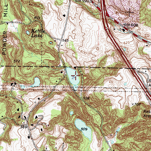 Topographic Map of Crossmans Pond, NY