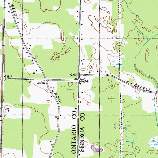 Topographic Map of North Church (historical), NY
