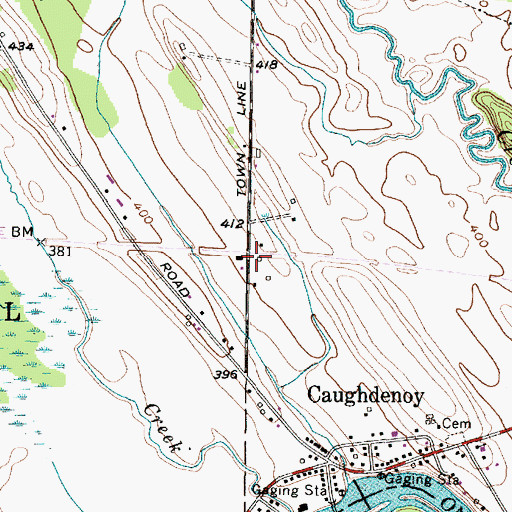 Topographic Map of Caughdenoy Station (historical), NY
