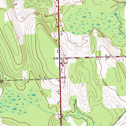 Topographic Map of School Number 2 (historical), NY
