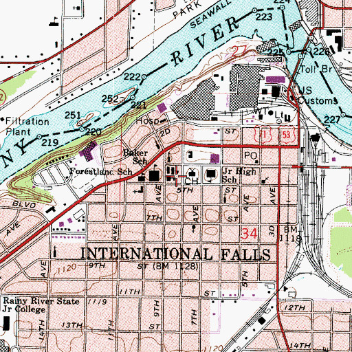 Topographic Map of Saint Thomas Aquinas Catholic Church, MN