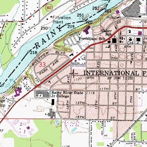 Topographic Map of Saint Paul Lutheran Church, MN