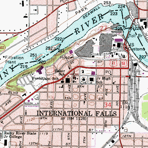 Topographic Map of Holy Trinity Episcopal Church, MN
