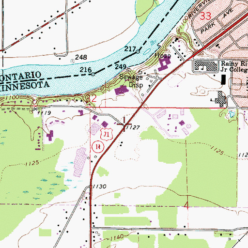Topographic Map of First Baptist Church, MN