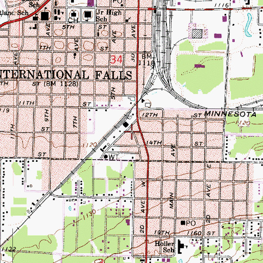 Topographic Map of First Assembly of God Church, MN
