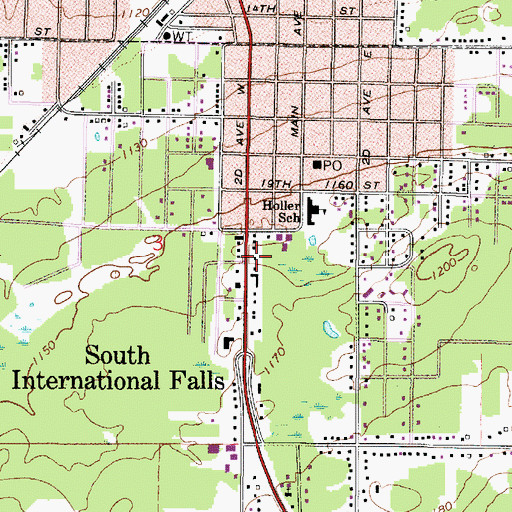 Topographic Map of Arnold's Campground, MN