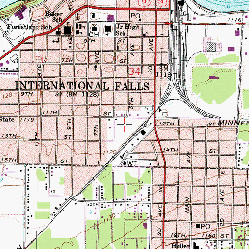 Topographic Map of Kerry Park, MN