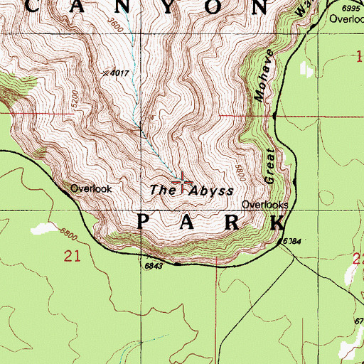 Topographic Map of The Abyss, AZ