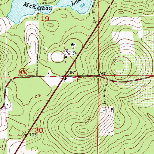 Topographic Map of Hernando County Fire Rescue Station 9, FL
