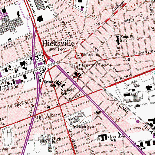 Topographic Map of Saint Ignatius Loyola Roman Catholic Church, NY