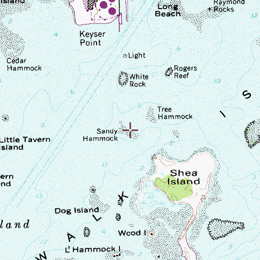 Topographic Map of Sandy Hammock, CT