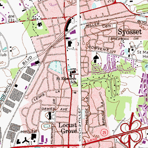 Topographic Map of Saint Edwards Church, NY