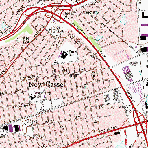 Topographic Map of Bethany Seventh Day Adventist Church, NY