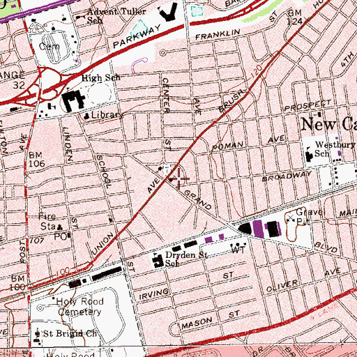 Topographic Map of Holy Trinity Baptist Church, NY
