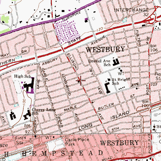 Topographic Map of Saint Andrew Apostle Byzantine Church, NY