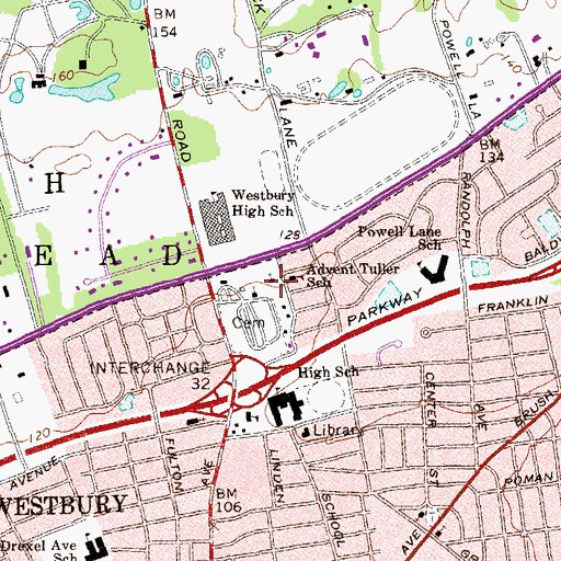Topographic Map of Church of the Advent, NY