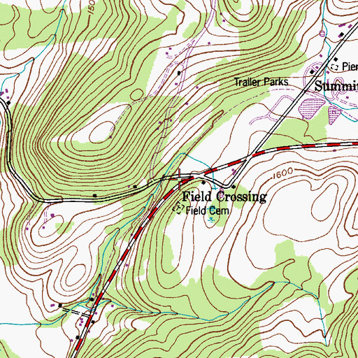 Topographic Map of School Number 8 (historical), NY