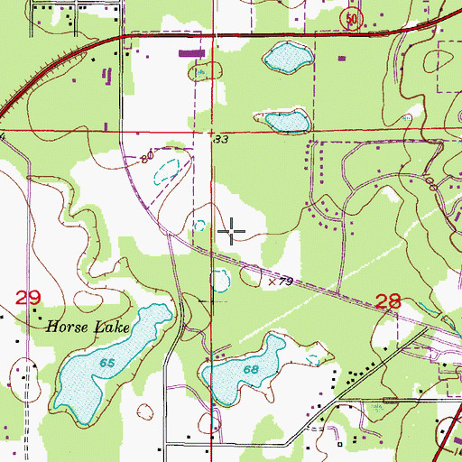 Topographic Map of Brooksville Post Office, FL
