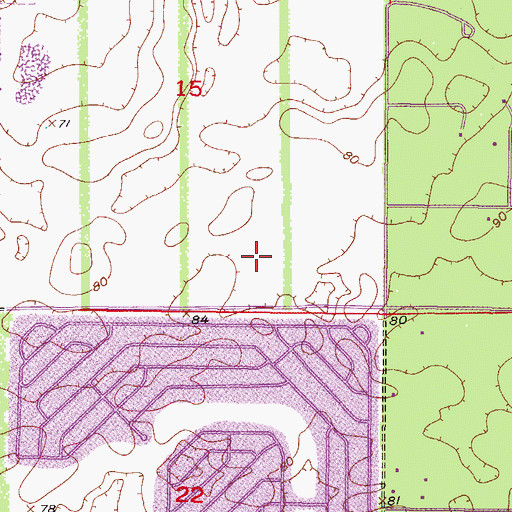 Topographic Map of West Hernando Middle School, FL