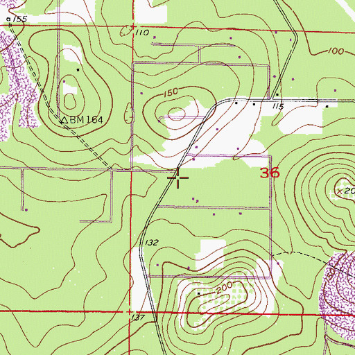 Topographic Map of Community Baptist Church, FL
