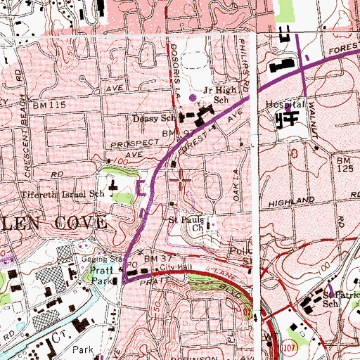 Topographic Map of New Covenant Community of Believers, NY