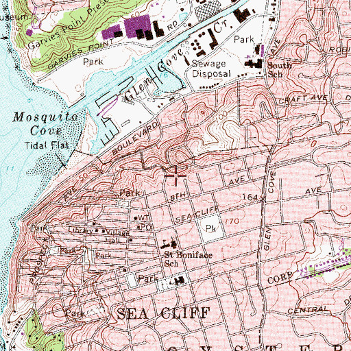 Topographic Map of Saint Seraphim's Church, NY
