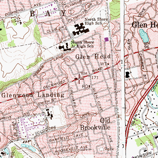 Topographic Map of Our Savior's Lutheran Church, NY