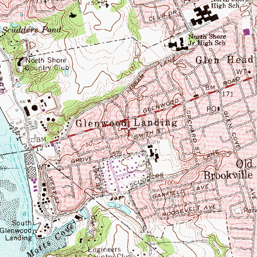 Topographic Map of Glenwood Presbyterian Church, NY