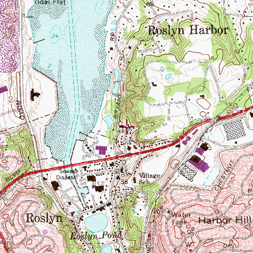 Topographic Map of Saint Mary's Roman Catholic Church, NY