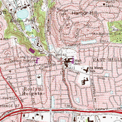 Topographic Map of Assembly of Prayer Baptist Church, NY