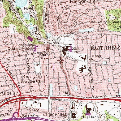 Topographic Map of Salem African Methodist Episcopal Church, NY