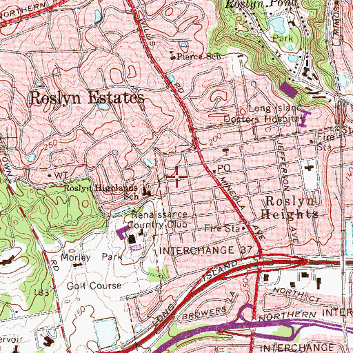 Topographic Map of New Church of New York, NY