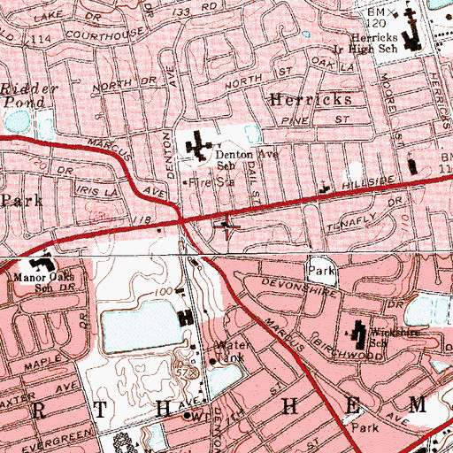 Topographic Map of Christ Lutheran Church, NY