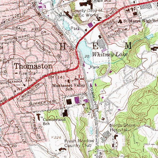 Topographic Map of Mount Olive Baptist Church, NY