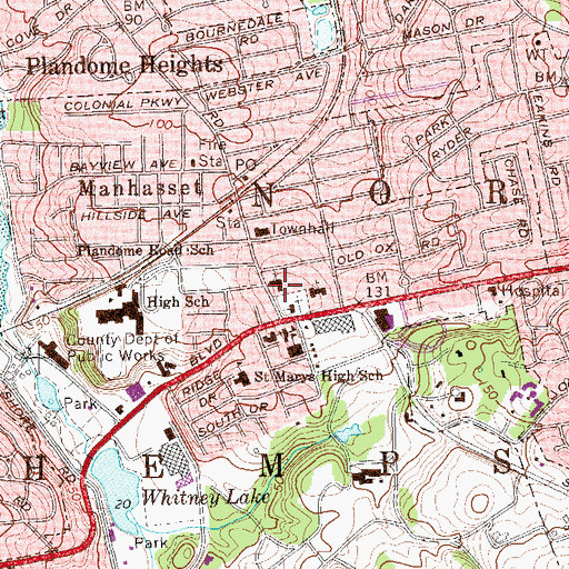 Topographic Map of Community Reformed Church, NY