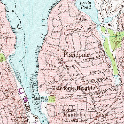 Topographic Map of Reconstructionist Synagogue, NY
