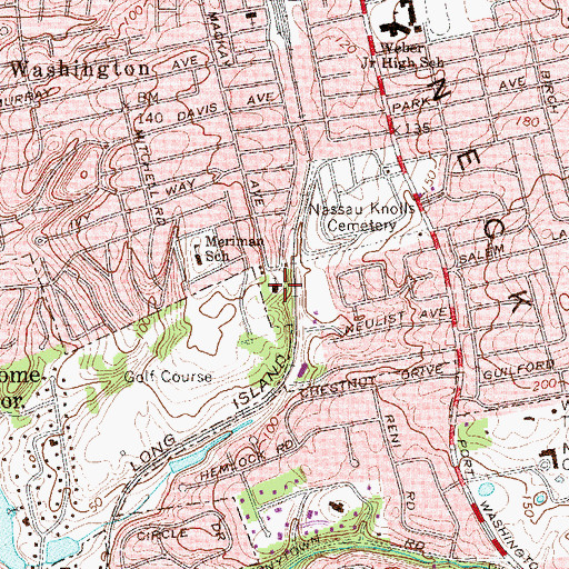 Topographic Map of Temple Beth Israel, NY