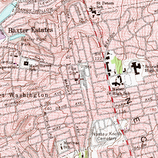Topographic Map of Lutheran Church of Our Savior, NY