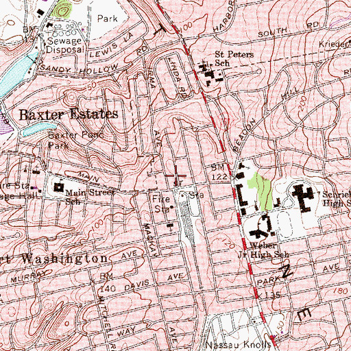 Topographic Map of Mission Pentecostal Church, NY
