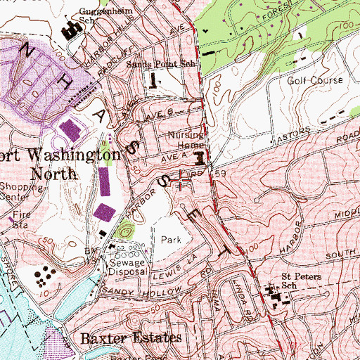 Topographic Map of Zion Baptist Church, NY
