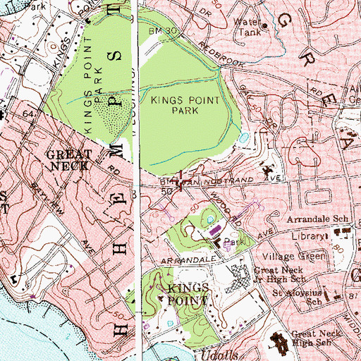 Topographic Map of Saint Paul African Methodist Episcopal Church, NY
