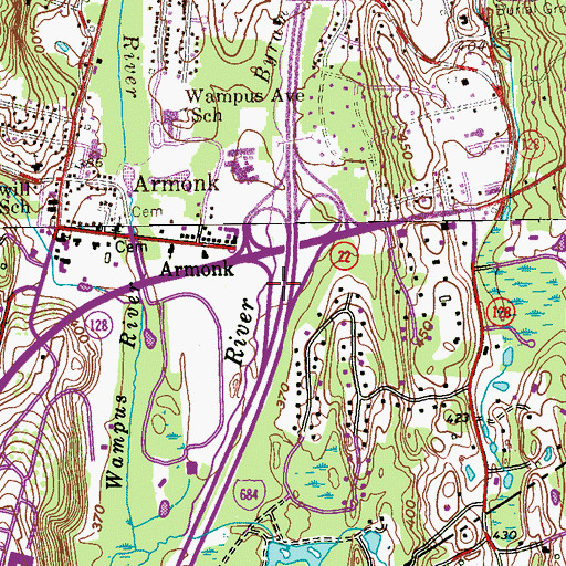 Topographic Map of Westchester Aviation Country Club (historical), NY