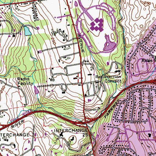 Topographic Map of Little Brook Farm (historical), NY