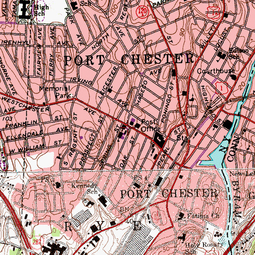 Topographic Map of Our Lady of Mercy Roman Catholic Church, NY