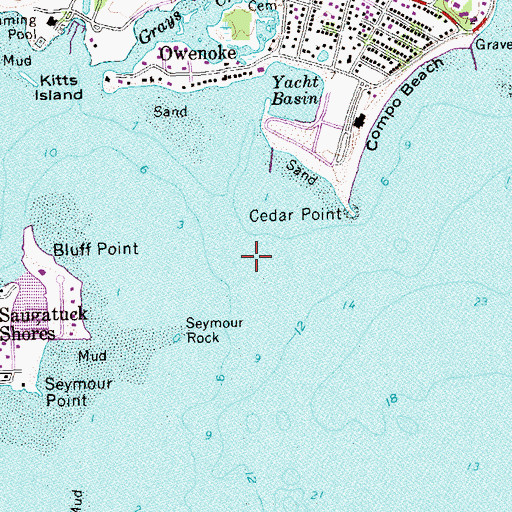 Topographic Map of Saugatuck River, CT