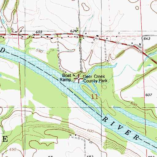Topographic Map of Lamont Christian School, MI