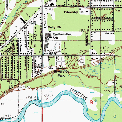 Topographic Map of Riverside Park, MI